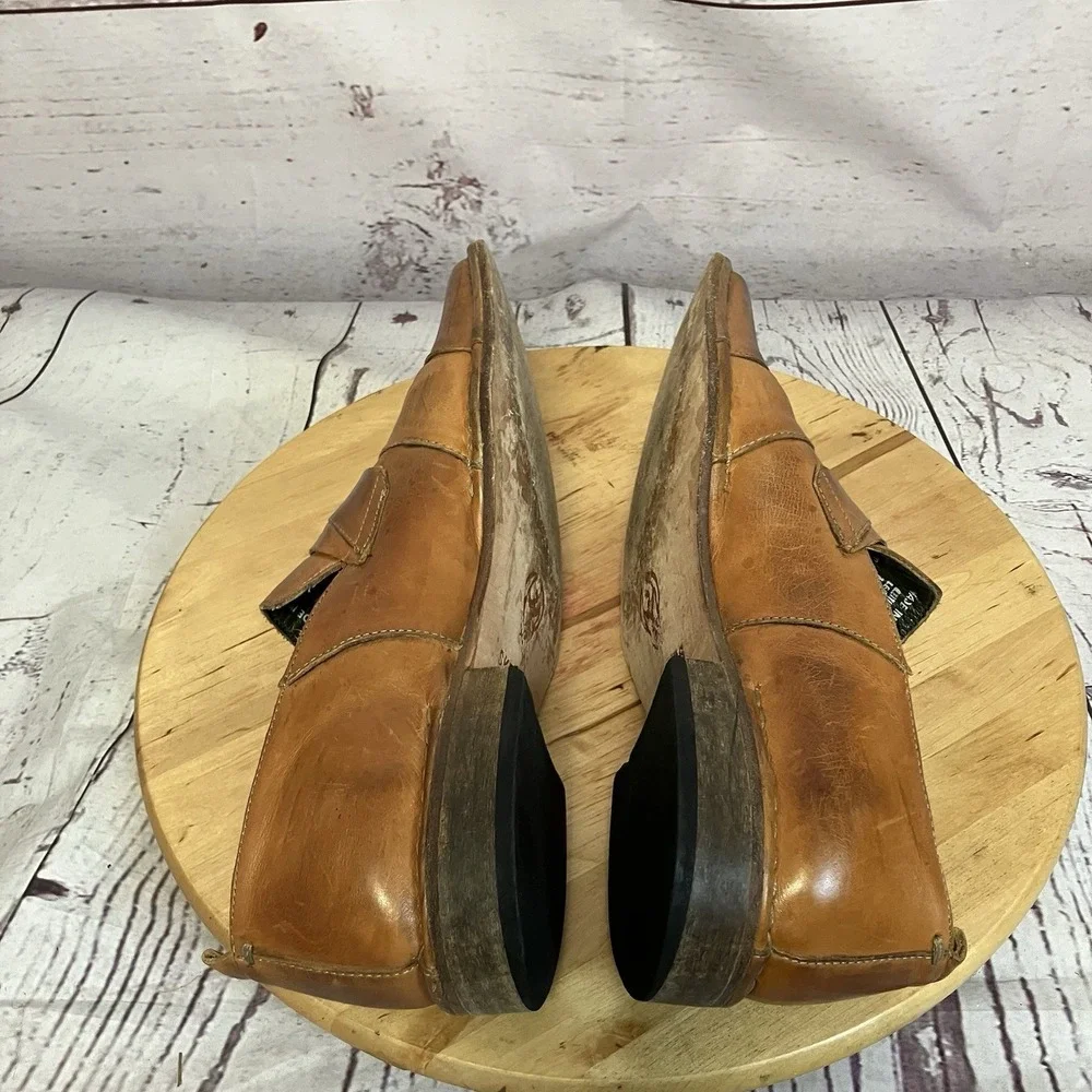 Sketchers Collection Italy‎ Shoes Mens Size 10.5 Brown Leather Slip On Loafers